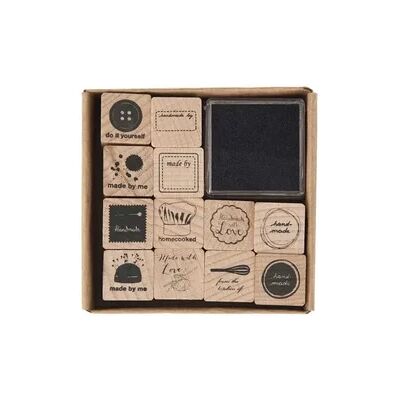 Rico Design - Stempelset 'Do it Yourself' - 12 Stempel - Größe 2 cm - Stempelset Rico Design - Stempelset 'Do it Yourself' - 12 Stempel - Größe 2 cm - Stempelset