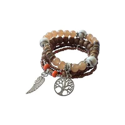 Saraswati Armband "Baum des Lebens mit Engelsflügel" braun Saraswati Armband "Baum des Lebens mit Engelsflügel" braun