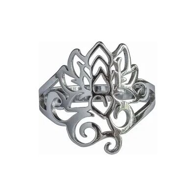 Saraswati Ring "Om Lotus" Edelstahl Saraswati Ring "Om Lotus" Edelstahl