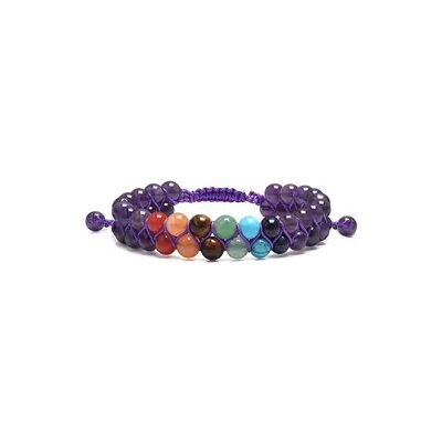 Saraswati Armband "Chakra" Amethyst- und Chakra Edelsteine Saraswati Armband "Chakra" Amethyst- und Chakra Edelsteine