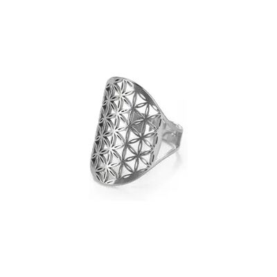 Saraswati Ring "Blume des Lebens" Edelstahl offen verstellbar Saraswati Ring "Blume des Lebens" Edelstahl offen verstellbar