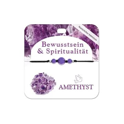 Jojo Amethyst Armband mit 3 Edelsteinperlen Jojo Amethyst Armband mit 3 Edelsteinperlen