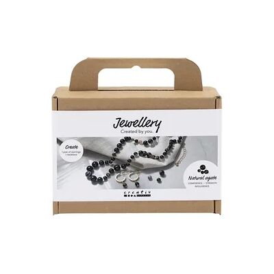 Creativ Company Mini Kreativ Set Schmuck, Halskette und Ohrringe, Schwarz, Weiß Creativ Company Mini Kreativ Set Schmuck, Halskette und Ohrringe, Schwarz, Weiß