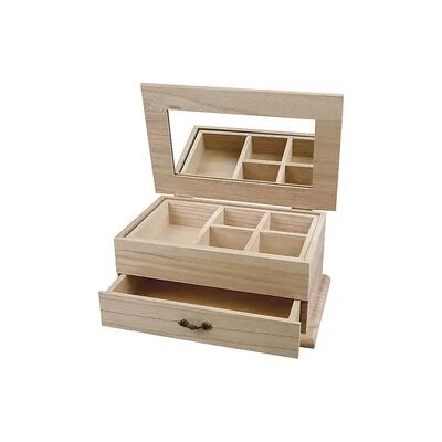 Creativ Company Schmuckkästchen aus Holz, Größe 27x17x12 cm, 1 Stk Creativ Company Schmuckkästchen aus Holz, Größe 27x17x12 cm, 1 Stk