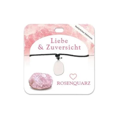 Jojo Rosenquarz Trommelstein Kette Jojo Rosenquarz Trommelstein Kette