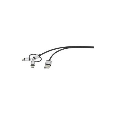 Renkforce Apple iPad/iPhone/iPod, 3-in-1 USB-Kabel - Daten & Laden Renkforce Apple iPad/iPhone/iPod, 3-in-1 USB-Kabel - Daten & Laden