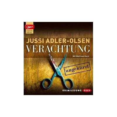 Der Audio Verlag Verachtung / Carl Mørck Sonderdezernat Q Bd. 4 Der Audio Verlag Verachtung / Carl Mørck Sonderdezernat Q Bd. 4