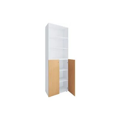 VCM Lona XL Schuhschrank - 6 Fächer - Weiß / Buche - 70cm VCM Lona XL Schuhschrank - 6 Fächer - Weiß / Buche - 70cm