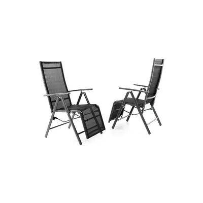 VCM Aluminium-Liegestuhl Set - 7-fach verstellbar - Für drinnen und draußen VCM Aluminium-Liegestuhl Set - 7-fach verstellbar - Für drinnen und draußen