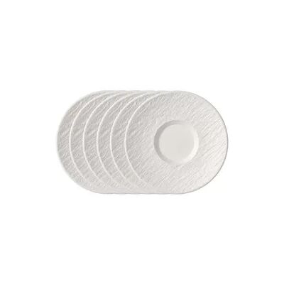 Villeroy & Boch - Rock Blanc - Kaffeetassenuntertassen - Setzk6 - Untertassen Villeroy & Boch - Rock Blanc - Kaffeetassenuntertassen - Setzk6 - Untertassen