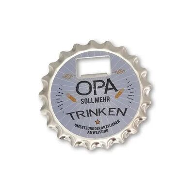 HERGO Creation Bieröffner/Untersetzer mit Magnet - "Opa soll mehr trinken HERGO Creation Bieröffner/Untersetzer mit Magnet - "Opa soll mehr trinken