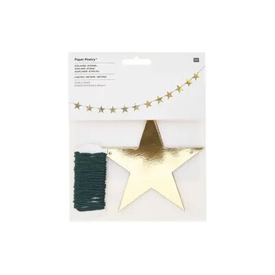 Rico Design Girlande Sterne, gold MIX, 3 Meter Rico Design Girlande Sterne, gold MIX, 3 Meter