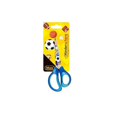 Idena Schere Ball mit Softgriff blau 15cm Idena Schere Ball mit Softgriff blau 15cm