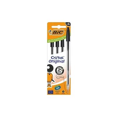 BIC Kugelschreiber Cristal Original 0.4mm schwarz, 4er Set BIC Kugelschreiber Cristal Original 0.4mm schwarz, 4er Set
