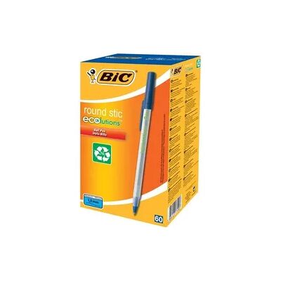 BIC Kugelschreiber ECOlutions Round Stic 0.4mm blau, 60er Set BIC Kugelschreiber ECOlutions Round Stic 0.4mm blau, 60er Set