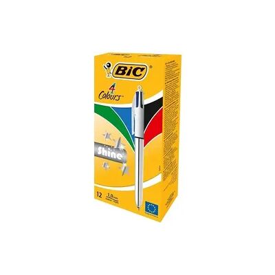 BIC Kugelschreiber 4 Colours Shine silber 12er Set BIC Kugelschreiber 4 Colours Shine silber 12er Set