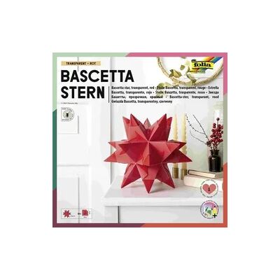 Folia Bascetta-Stern Set, TRANSPARENTPAPIER 115g/m2, 20x20cm, 32 Blatt, rot Folia Bascetta-Stern Set, TRANSPARENTPAPIER 115g/m2, 20x20cm, 32 Blatt, rot