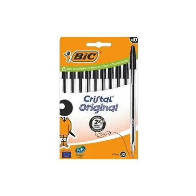 BIC Kugelschreiber Cristal Original 0.4mm schwarz, 10er Set BIC Kugelschreiber Cristal Original 0.4mm schwarz, 10er Set