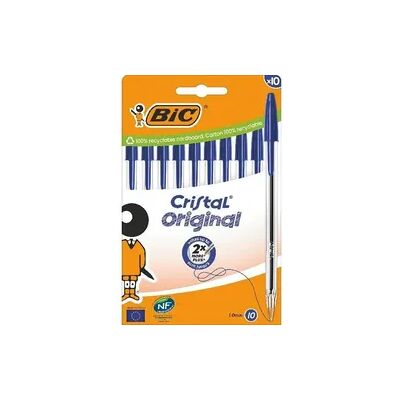 BIC Kugelschreiber Cristal Original 0,4 mm blau, 10er Set BIC Kugelschreiber Cristal Original 0,4 mm blau, 10er Set