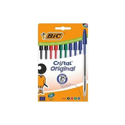 BIC Kugelschreiber Cristal Original 0.4mm farbig, 10er Set BIC Kugelschreiber Cristal Original 0.4mm farbig, 10er Set