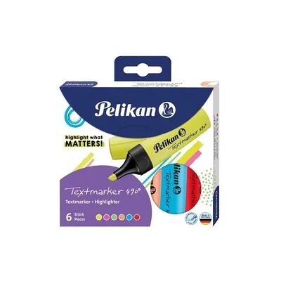 Pelikan Textmarker 490 nachfüllbar, 6er Pelikan Textmarker 490 nachfüllbar, 6er