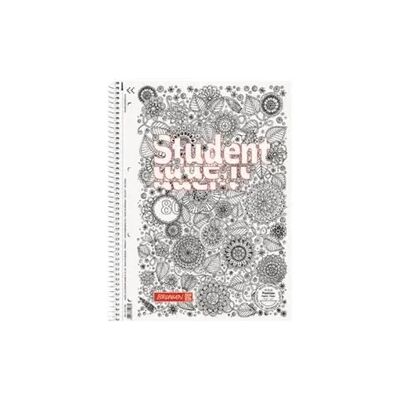 Brunnen Collegeblock Premium Student FLORAL ZENart, A4 Lineatur 28, weiß Brunnen Collegeblock Premium Student FLORAL ZENart, A4 Lineatur 28, weiß