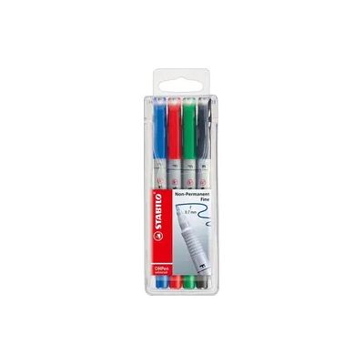 Stabilo OHPen Marker-Set - Schwarz, Blau, Grün, Rot Stabilo OHPen Marker-Set - Schwarz, Blau, Grün, Rot