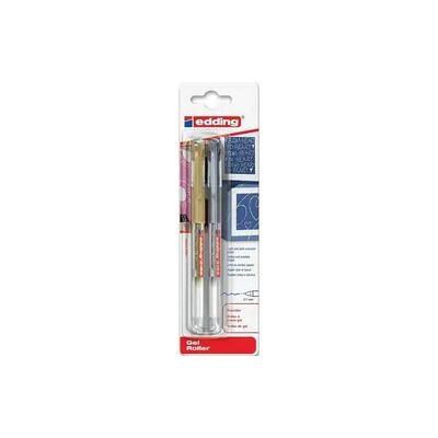 edding 2185 Gelroller METAL, 0,7mm, 2er Set gold/silber edding 2185 Gelroller METAL, 0,7mm, 2er Set gold/silber