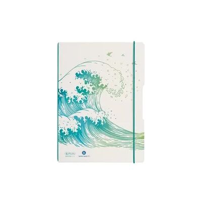 Herlitz Notizheft A4 2x40 kariert + liniert GREENline Welle Herlitz Notizheft A4 2x40 kariert + liniert GREENline Welle