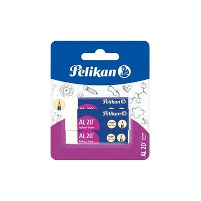 Pelikan Radierer AL20 aus Kunststof, 3er Set Pelikan Radierer AL20 aus Kunststof, 3er Set