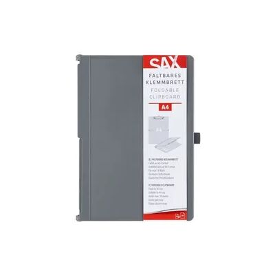 SAX Klemmbrett Design faltbar A5 auf A4, anthrazit SAX Klemmbrett Design faltbar A5 auf A4, anthrazit
