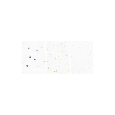 Rico Design Handgeschöpftes Baumwollpapier Bastelblock - 3 Blumenmuster - 200g/m² Rico Design Handgeschöpftes Baumwollpapier Bastelblock - 3 Blumenmuster - 200g/m²