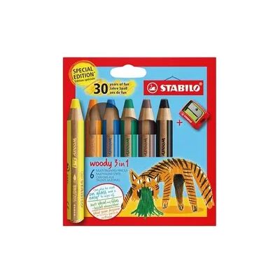 STABILO Woody 3-in-1 Buntstifte - Versch. Farben, 6 Stück STABILO Woody 3-in-1 Buntstifte - Versch. Farben, 6 Stück