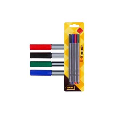 Idena Fineliner 0,4mm rot blau grün schwarz 4 Stück Idena Fineliner 0,4mm rot blau grün schwarz 4 Stück