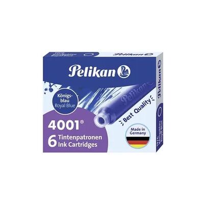 Pelikan Tintenpatronen 4001® 6er Set Standard-Patronen, Königsblau Pelikan Tintenpatronen 4001® 6er Set Standard-Patronen, Königsblau