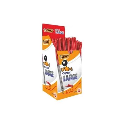 BIC Kugelschreiber Cristal LARGE 0.6mm rot 50er Set BIC Kugelschreiber Cristal LARGE 0.6mm rot 50er Set