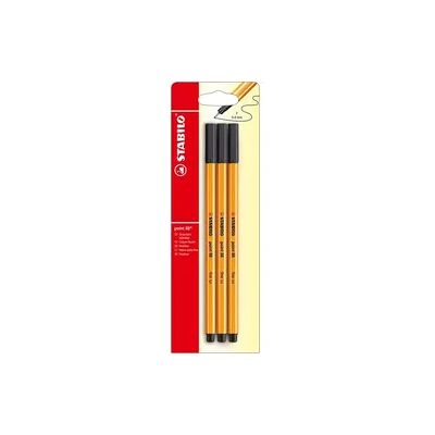 STABILO Point 88 Fineliner Schwarz - 3 Stück STABILO Point 88 Fineliner Schwarz - 3 Stück
