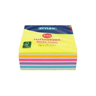 Stylex Haftnotizen, Neon, 76 x 76 mm, 320 Blatt Stylex Haftnotizen, Neon, 76 x 76 mm, 320 Blatt