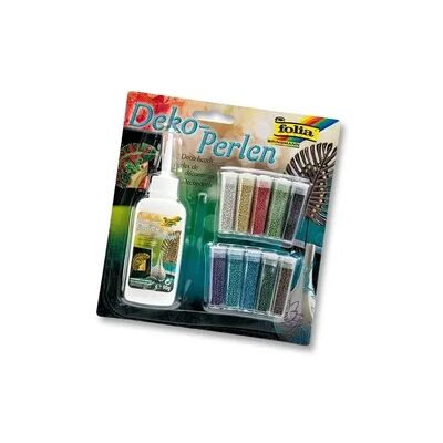 folia Dekoperlen Set inkl. Deko-Kleber 90g folia Dekoperlen Set inkl. Deko-Kleber 90g