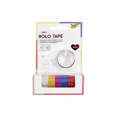 Folia Holo Tape BASIC, 12mmx2m, 6 Rollen, farbig sortiert Folia Holo Tape BASIC, 12mmx2m, 6 Rollen, farbig sortiert