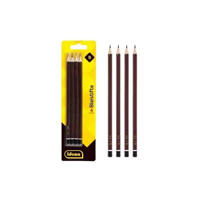 Idena Bleistifte B braun 4 Stück Blister Idena Bleistifte B braun 4 Stück Blister