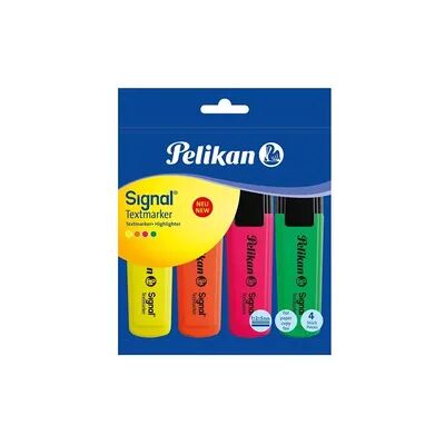 Pelikan Textmarker Signal, farbig sortiert, 4er Set Pelikan Textmarker Signal, farbig sortiert, 4er Set