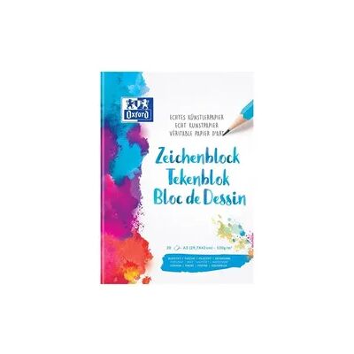 Oxford Zeichenblock A3 blanko, 20 Blatt, 120 g/m2 echtes Künstlerpapier Oxford Zeichenblock A3 blanko, 20 Blatt, 120 g/m2 echtes Künstlerpapier