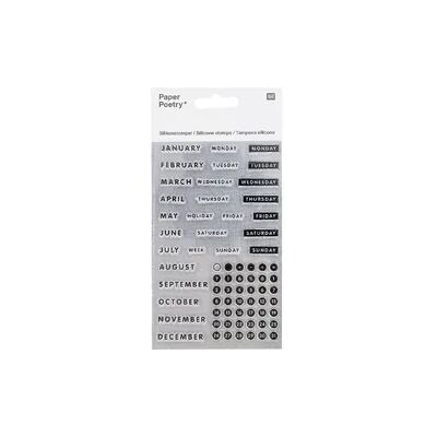 Rico Design SILIKONSTEMPEL, KALENDER, DRUCKSCHRIFT Rico Design SILIKONSTEMPEL, KALENDER, DRUCKSCHRIFT