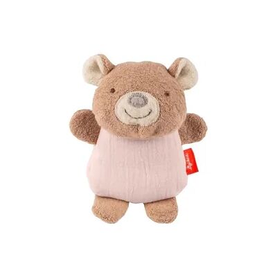 Sigikid 31263 - Knister-Greifling Bär mit Rassel, braun/rosa, 14 cm, Musselin/Teddystoff, sigibaby Sigikid 31263 - Knister-Greifling Bär mit Rassel, braun/rosa, 14 cm, Musselin/Teddystoff, sigibaby