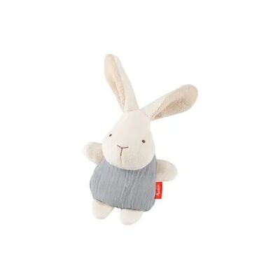 Sigikid 31266 - Knister-Greifling Hase mit Rassel, weiß/grau, 15 cm, Musselin/Teddystoff, sigibaby Sigikid 31266 - Knister-Greifling Hase mit Rassel, weiß/grau, 15 cm, Musselin/Teddystoff, sigibaby