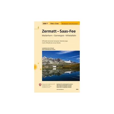 Swisstopo 3306T Zermatt - Saas-Fee Wanderkarte Swisstopo 3306T Zermatt - Saas-Fee Wanderkarte