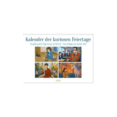 Kalender der kuriosen Feiertage (Wandkalender 2026 DIN A3 quer), CALVENDO Monatskalender Kalender der kuriosen Feiertage (Wandkalender 2026 DIN A3 quer), CALVENDO Monatskalender