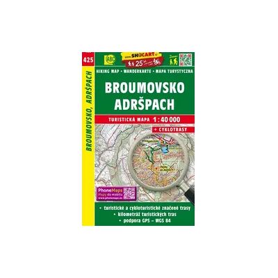 Shocart Wanderkarte Tschechien Broumovsko, Adrspach 1 : 40 000 Shocart Wanderkarte Tschechien Broumovsko, Adrspach 1 : 40 000