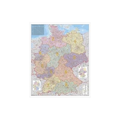 Stiefel Deutschland Postleitzahlenkarte 1 : 750 000. Wandkarte Grossformat ohne Metallstäbe Stiefel Deutschland Postleitzahlenkarte 1 : 750 000. Wandkarte Grossformat ohne Metallstäbe